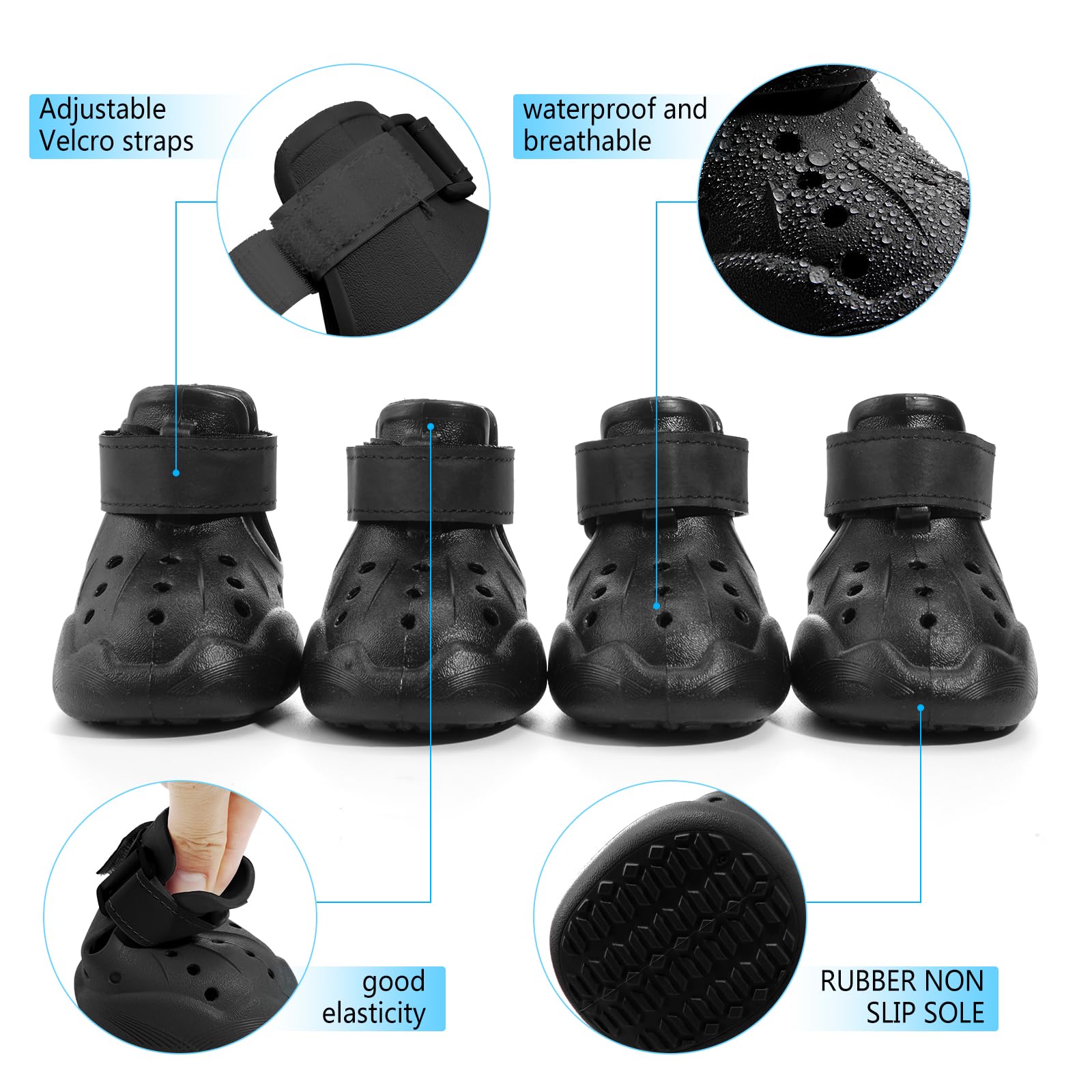 DOGOYS dog shoes waterproof-material keeps paws dry