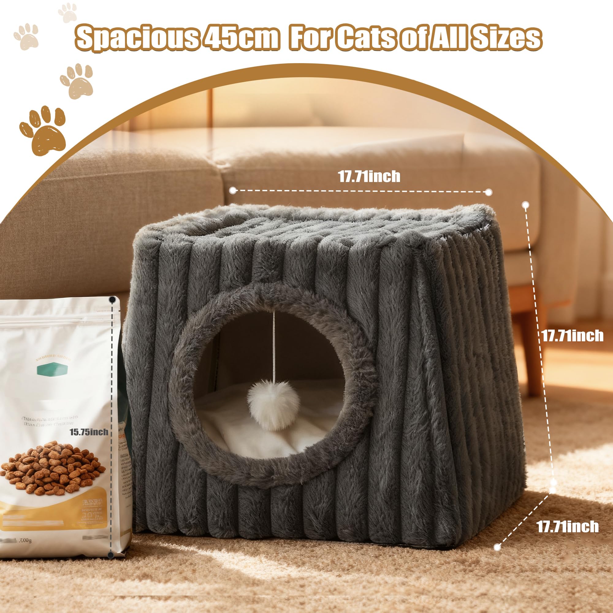 Dogpals foldable cat house demonstrates easy setup and compact storage.