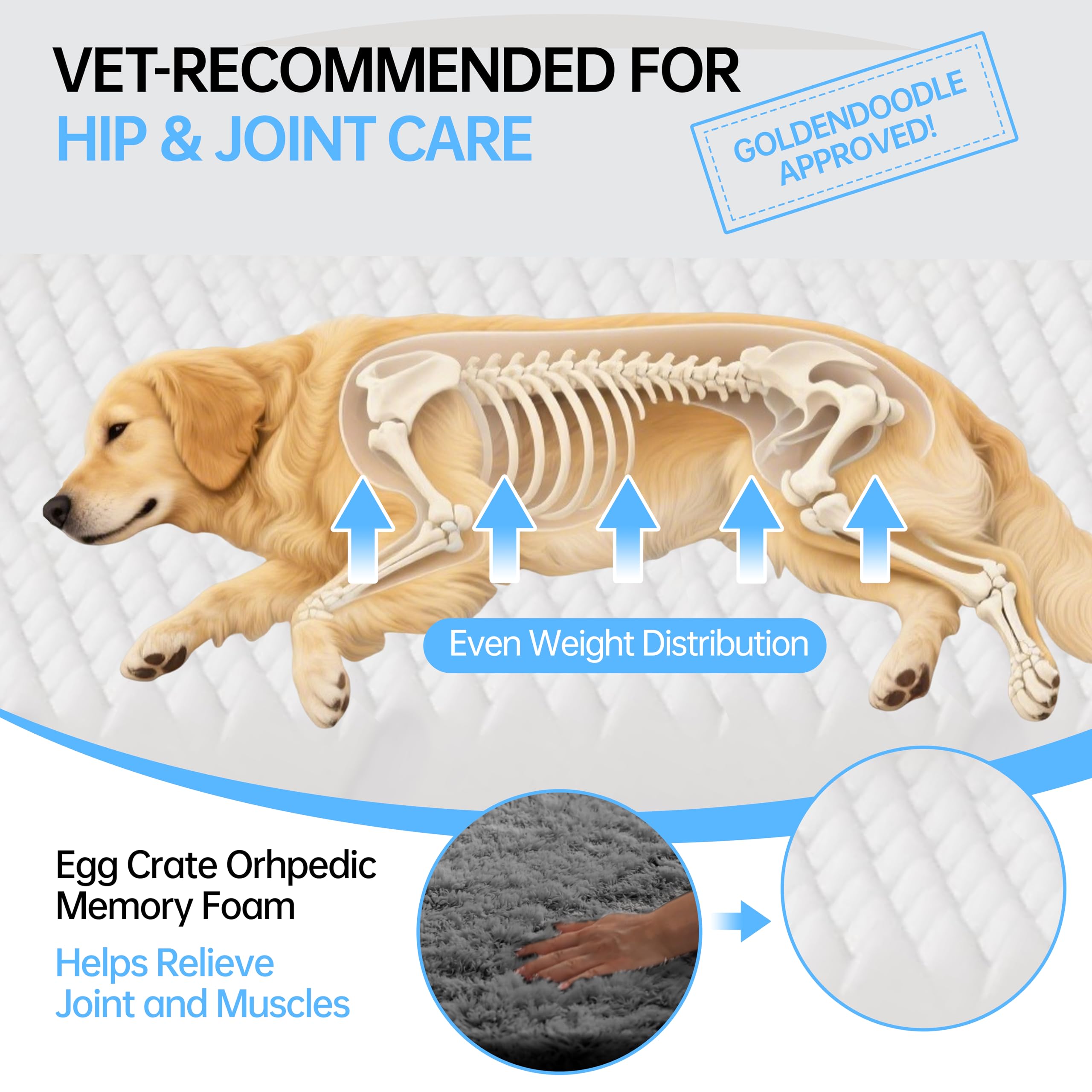 Dogpals foldable human dog bed soft faux fur cover emphasizes cozy warmth