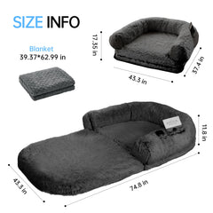 Dogpals foldable human dog bed waterproof cover demonstrates spill protection