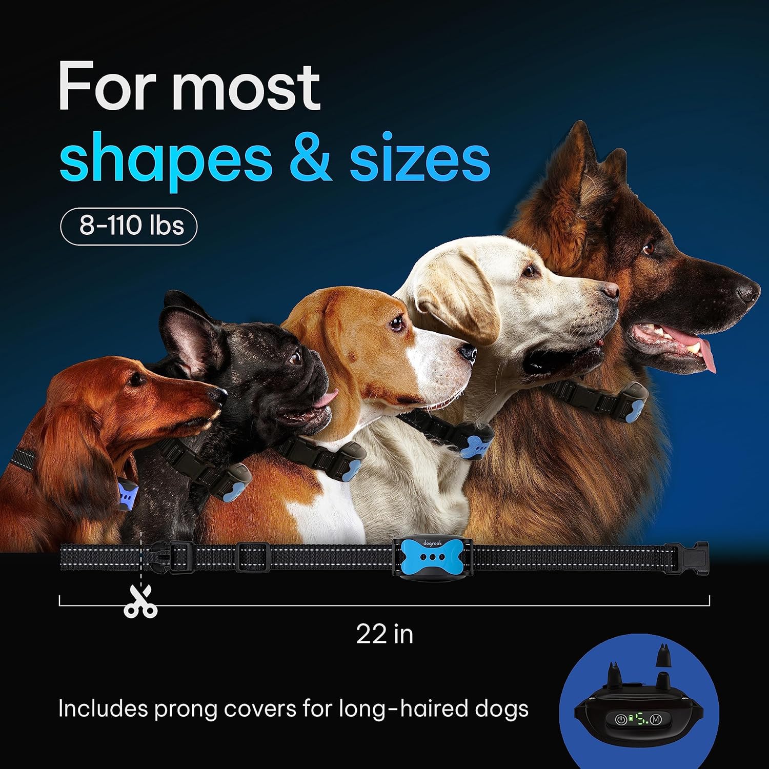 DogRook Prong Covers for Long-Haired Dogs reduce irritation and improve fit.