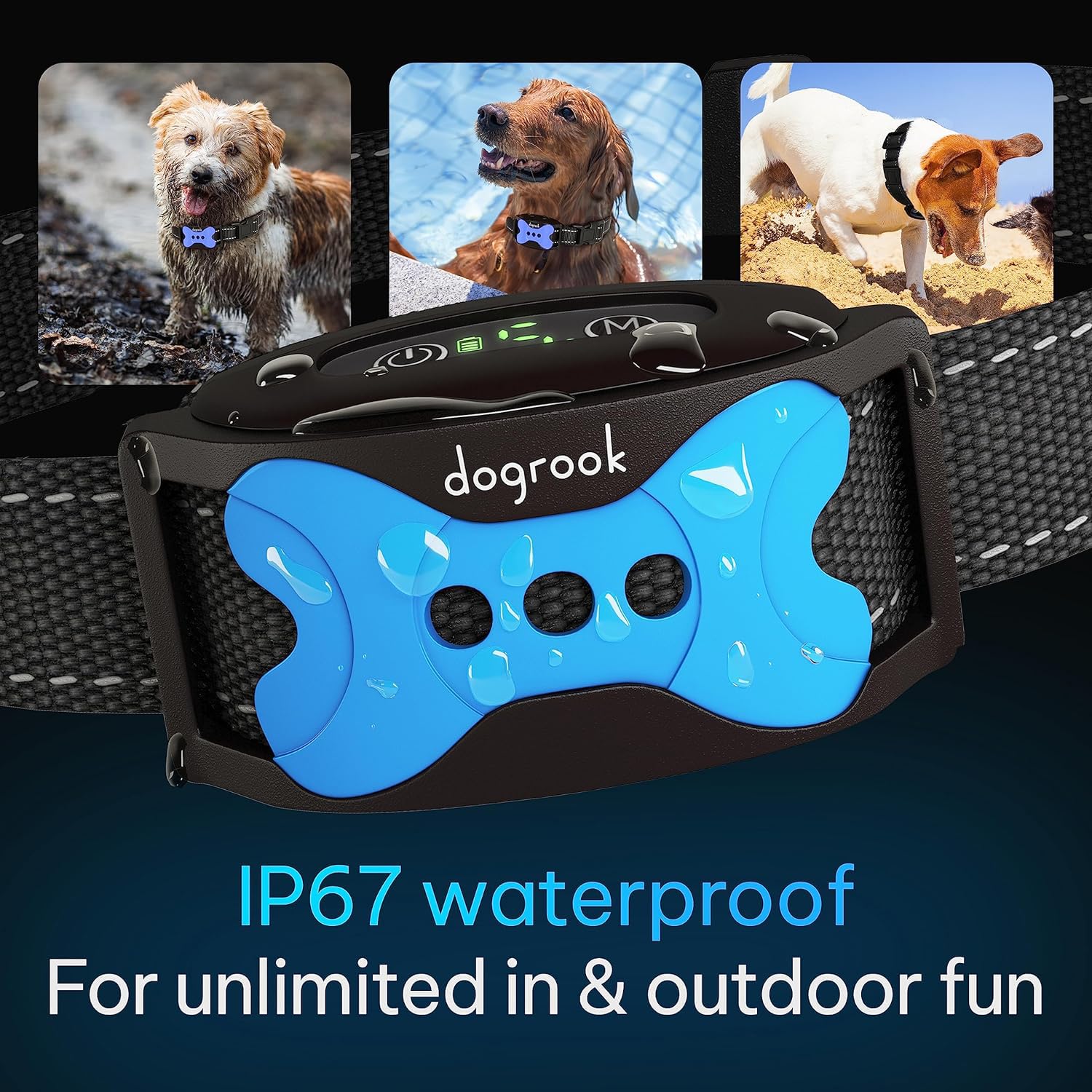 DogRook Smart Collar microphone detection highlights precise bark sensing for tailored training.