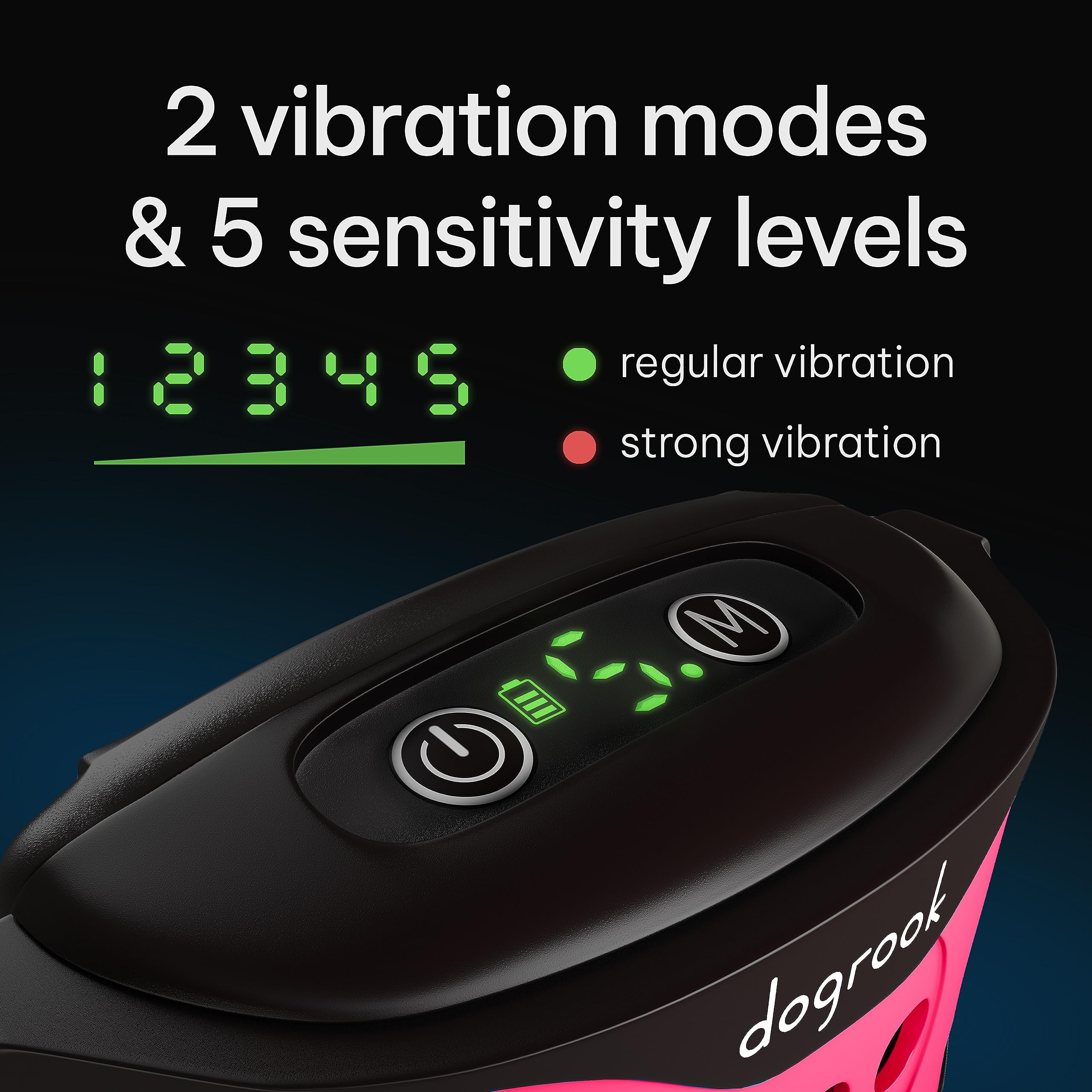 DogRook waterproof rechargeable collar suitable for indoor and outdoor use in any weather