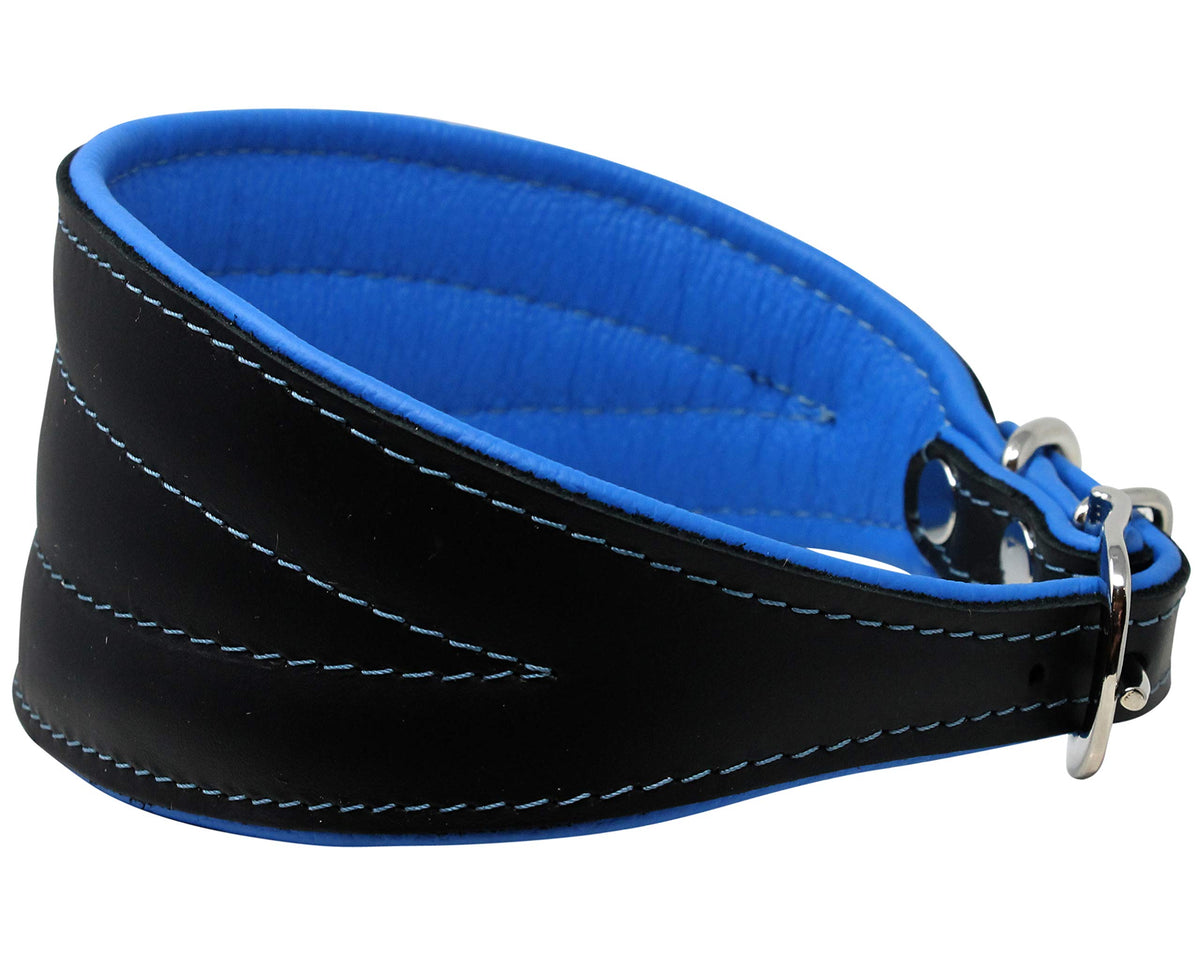 Dogs My Love real leather collar with glossy black finish for everyday style and durability.