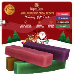 Dogsee Festive strawberry chew closeup promotes fresh breath during playtime.