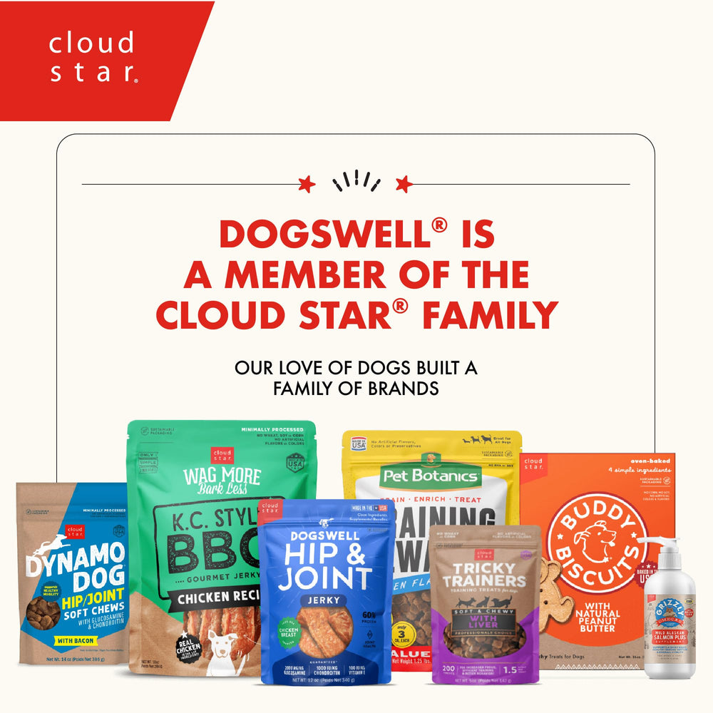 DOGSWELL 10 oz bag on shelf with clear product visibility