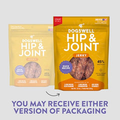 DOGSWELL jerky hip joint product image highlights glucosamine and chondroitin support