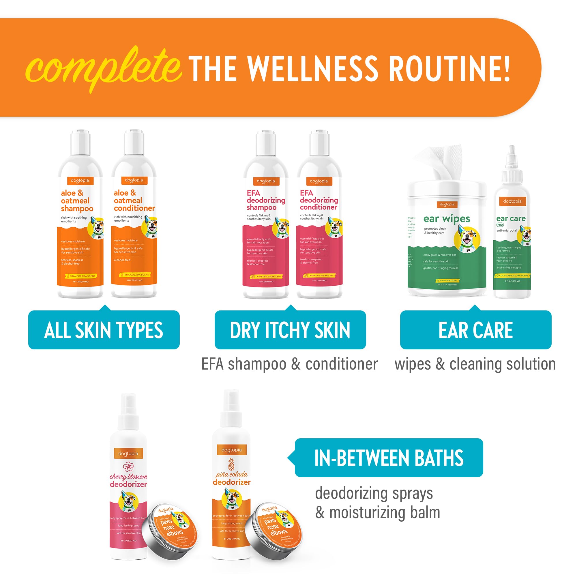 Dogtopia made-in-usa label signaling premium hypoallergenic ingredients