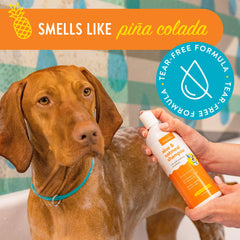 Dogtopia shampoo lather closeup showing gentle cleanse for sensitive skin