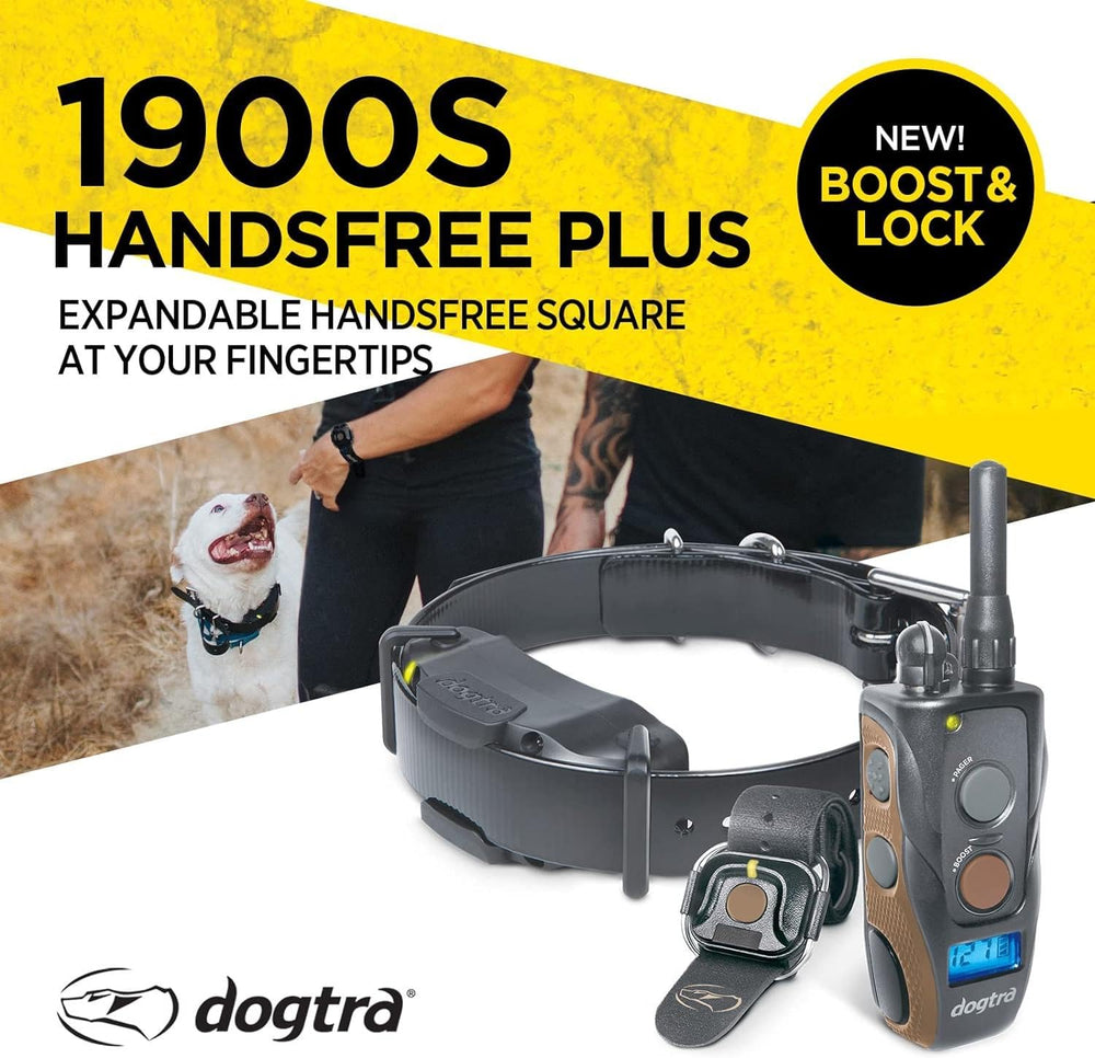 Dogtra 1900S HANDSFREE adjustable collar-fit on medium-to-large breeds