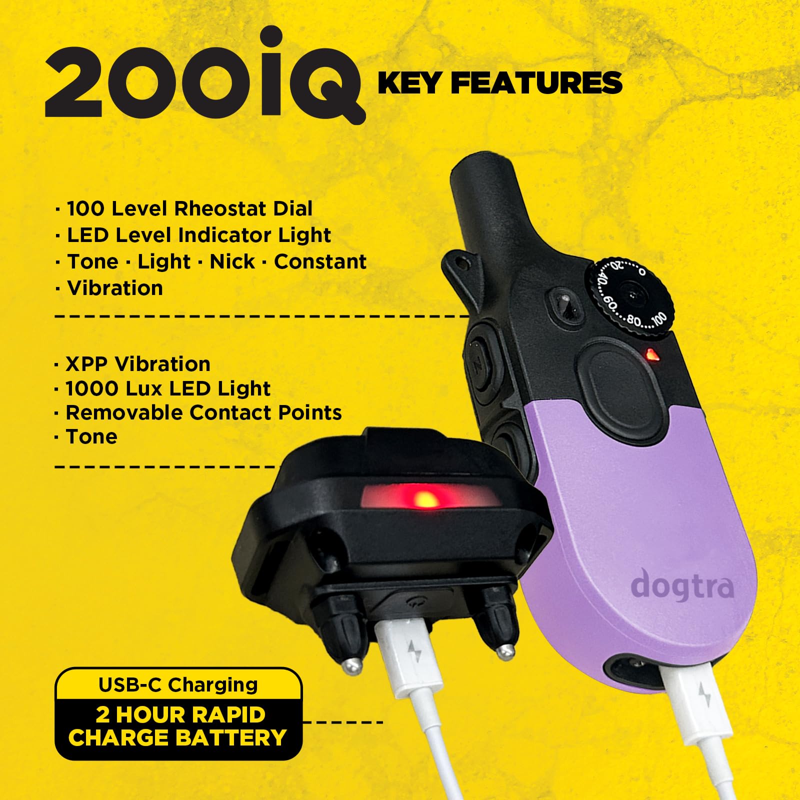 Dogtra 200iQ lavender case adds calm, modern style.