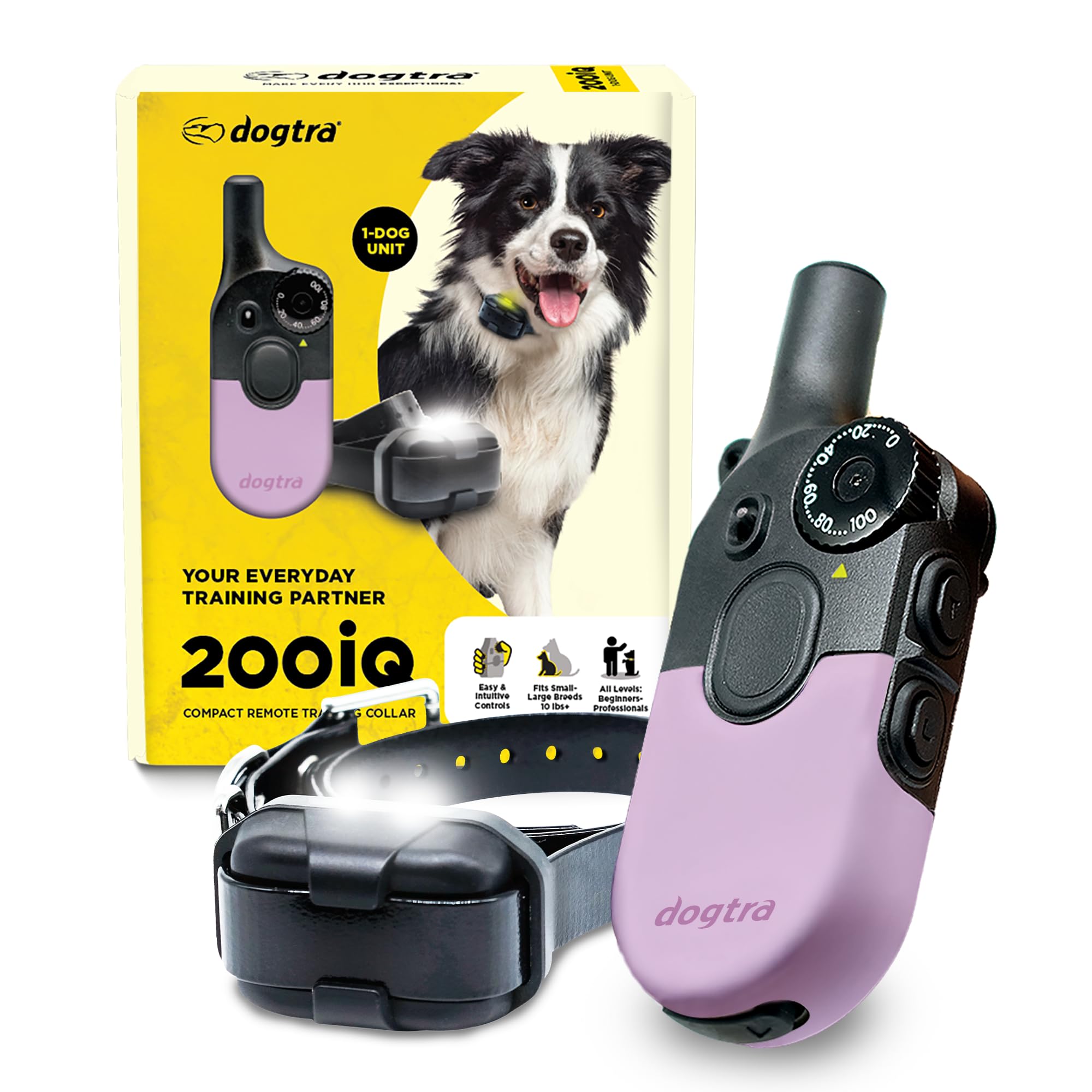 Dogtra 200iQ remote in hand enables one-handed training control.