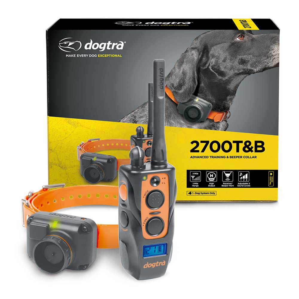 Dogtra 2700T&B receiver with beeper horn for field tracking and training.