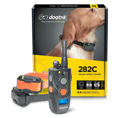 Dogtra 282C remote transmitter with LCD display for precise control benefits.