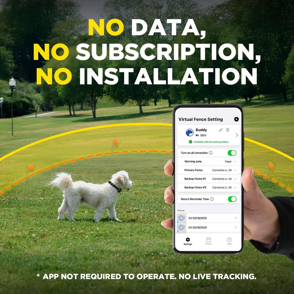 Dogtra GPS Fence collar with IPX9K waterproof rating for outdoor use.