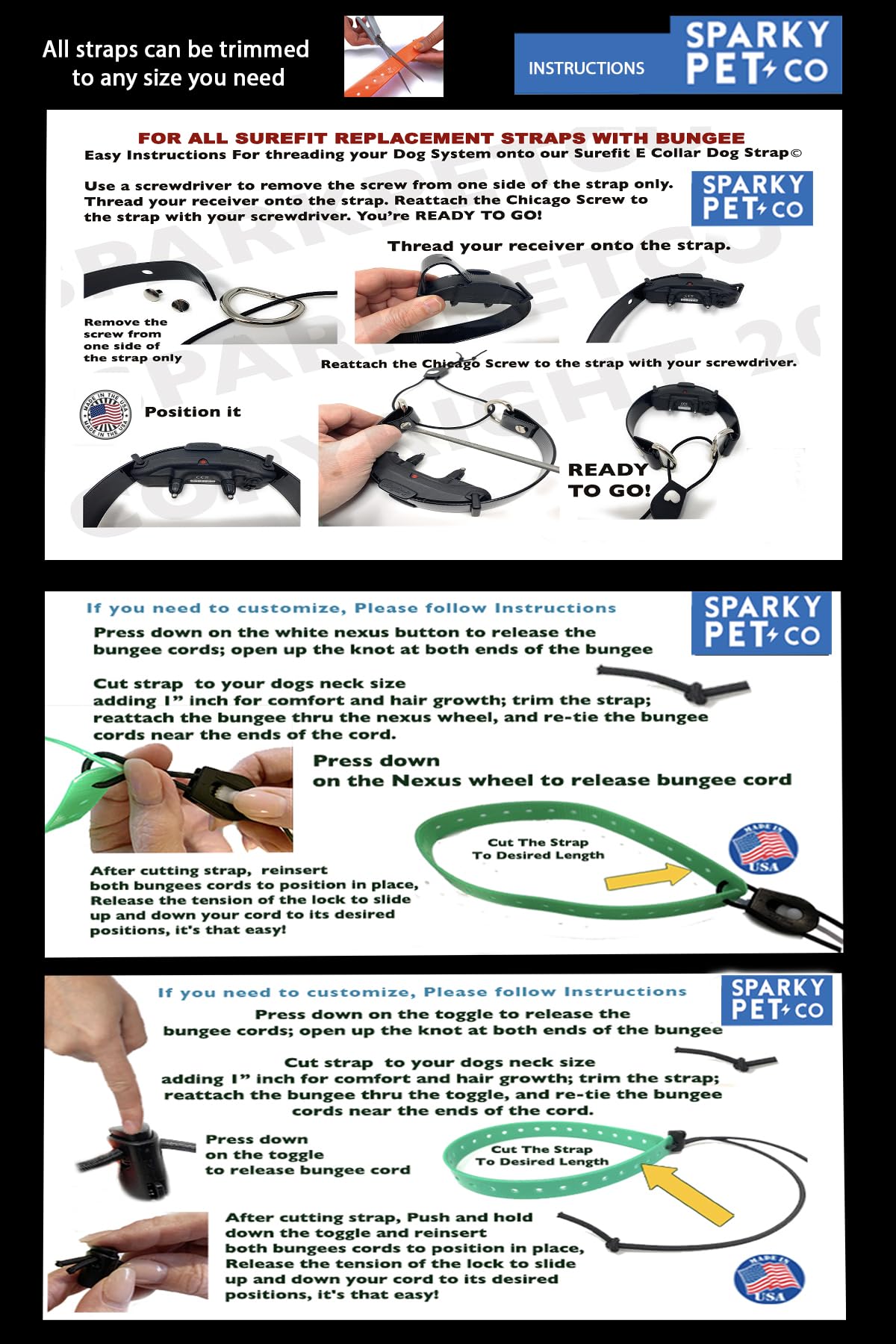 Dogtra replacement strap waterproof roller buckle for all-weather use.