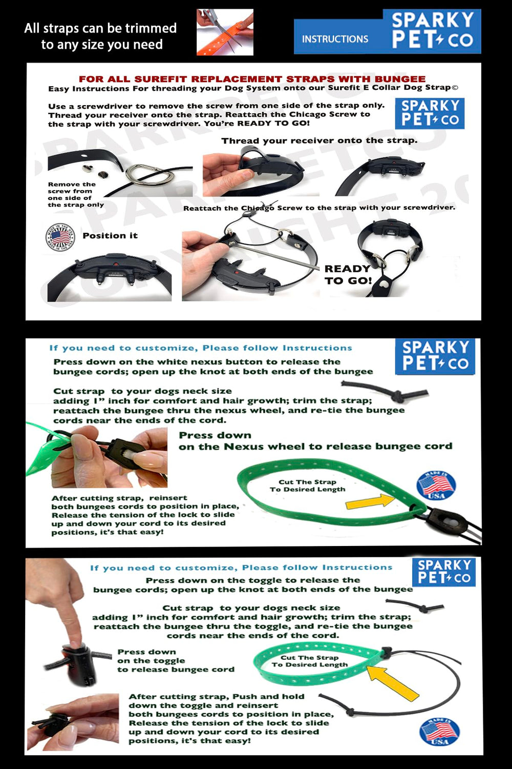 Dogtra replacement strap waterproof roller buckle for all-weather use.