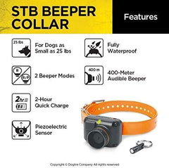 Dogtra STB Beeper IPX9K waterproof rating suitable for rain and spray.