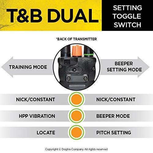 Dogtra T&amp;B beeper modes aid locating and signaling during training.