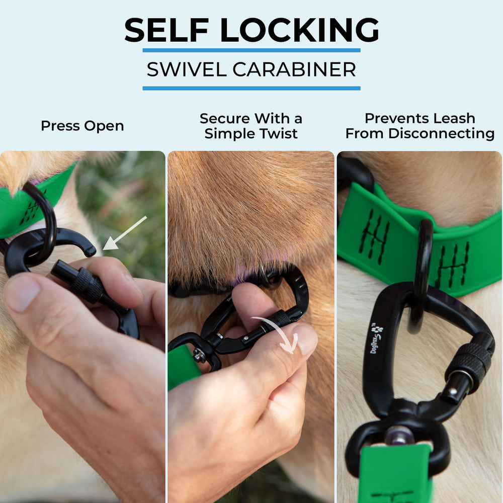 DogTraxs biothane leash USA-made label indicates handcrafted quality