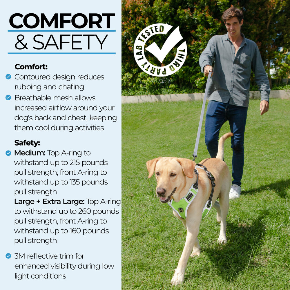 DogTraxs durable top ring withstands strong leash pulls