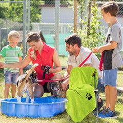 Dogvingpk green extra large towel two-pack 55x36 ready for fast drying after bath.