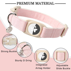 DOGWONG Airtag holder in soft silicone with 360-degree protection for tracking.