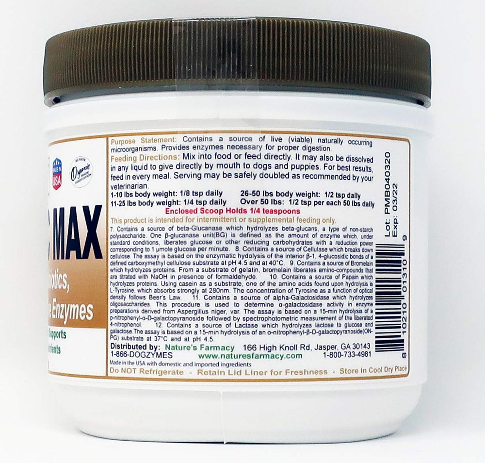 Dogzymes Probiotic Max mixed-in-food application demonstrating easy feeding routine for dogs