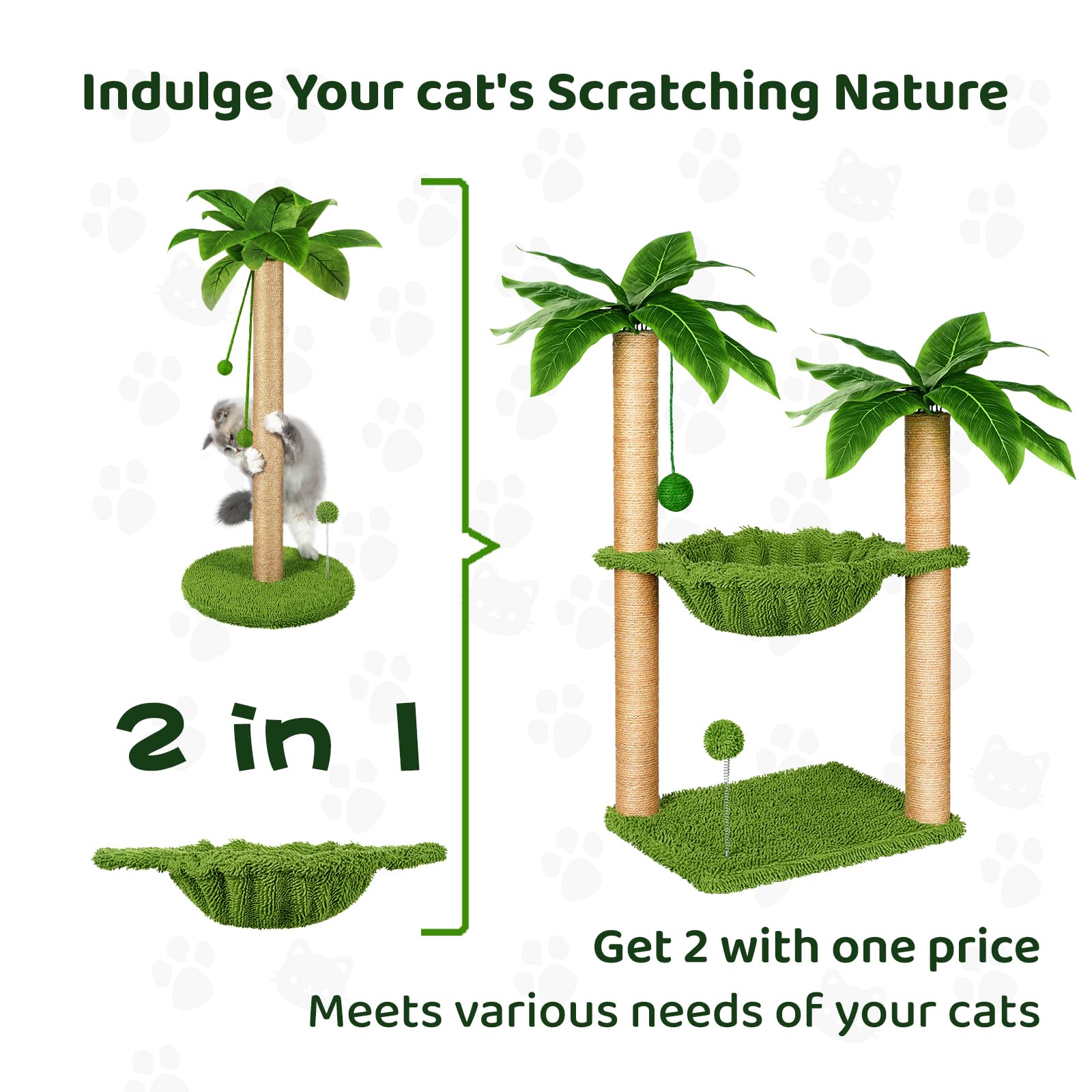 Dohump Cat Tree spring ball - interactive chase and entertainment.