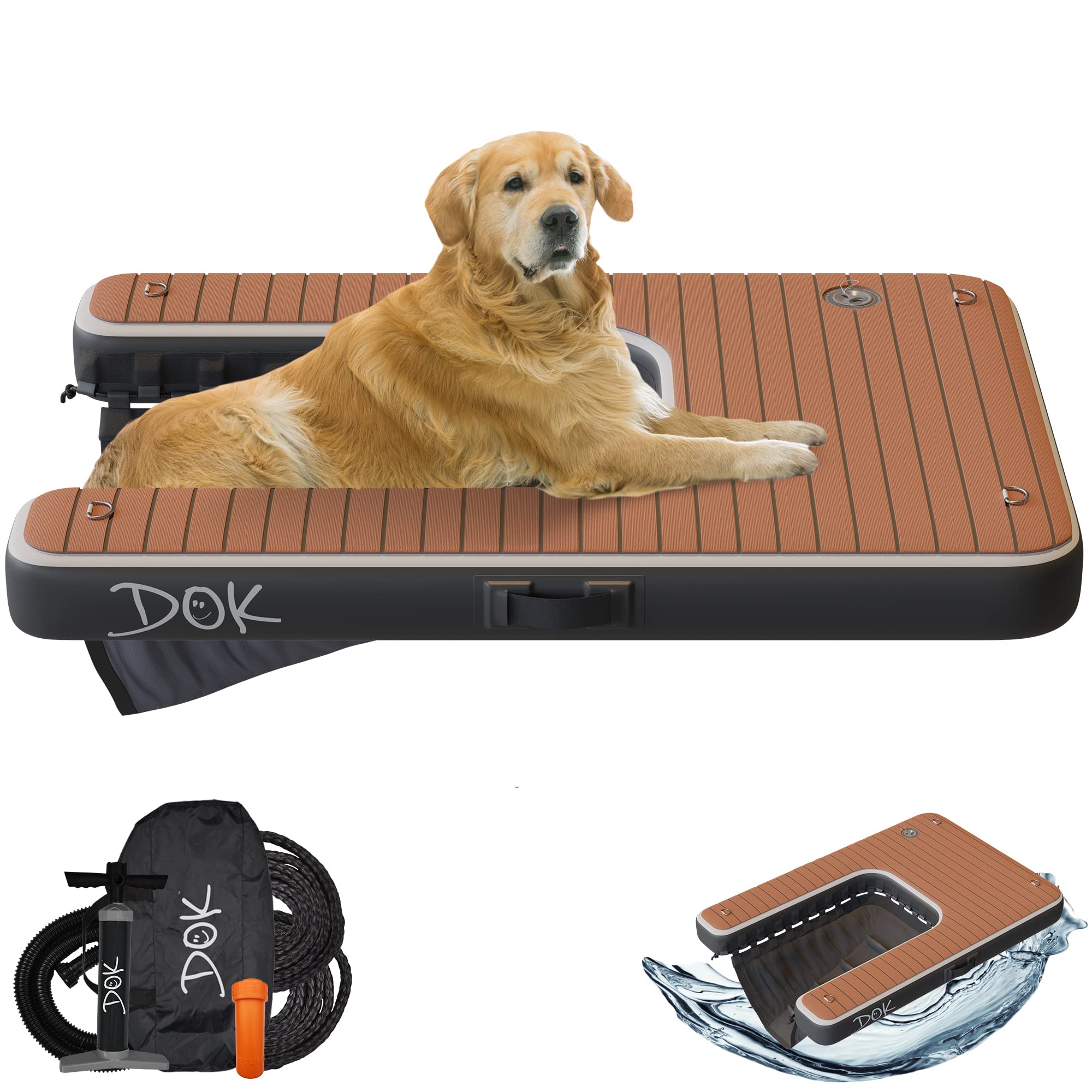 DOK Dog-DOK inflatable dock platform overview for versatile pet water access.