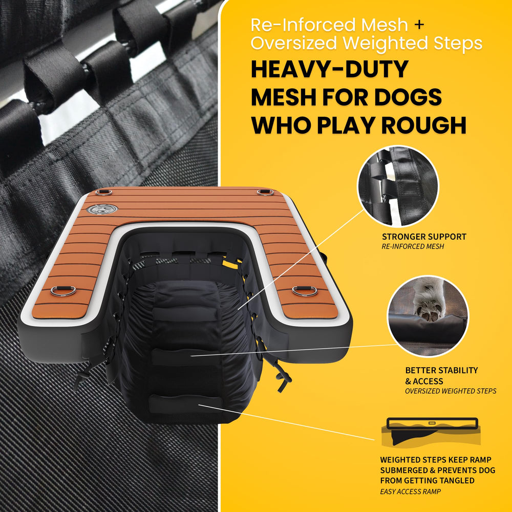 DOK Dog-DOK Mini portable design features carry handles for easy transport.
