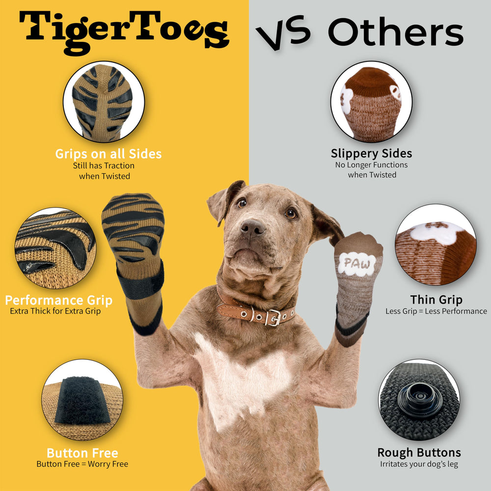 DOK TigerToes patented grip design offers comfortable stability for daily wear