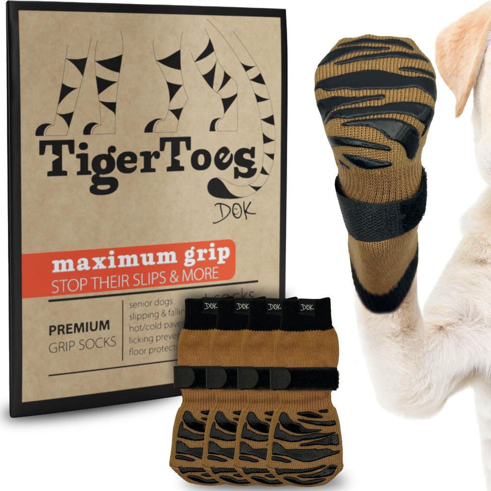 DOK TigerToes premium socks demonstrate floor traction on hardwood surfaces