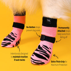 DOK TigerToes senior-dog traction photo on hardwood floor