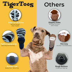 DOK TigerToes senior-dog traction supports mobility on challenging floors