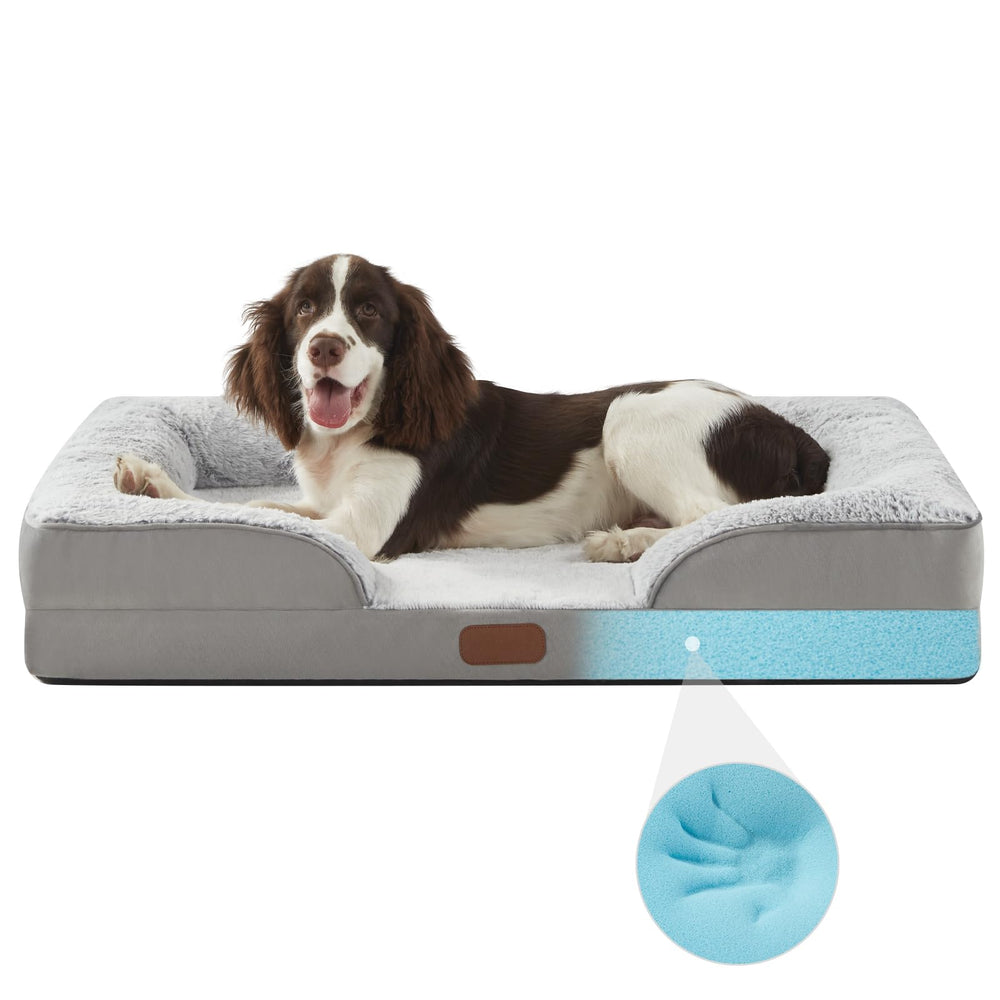 Dokdogs orthopedic dog bed memory-foam closeup offering even support and plush comfort for aging dogs