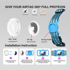 Dokitag AirTag holder on collar keeps tracking within reach.