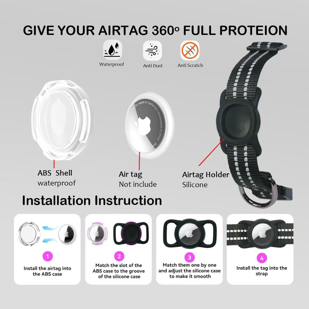 Dokitag AirTag holder close-up showing protective design for trackers.