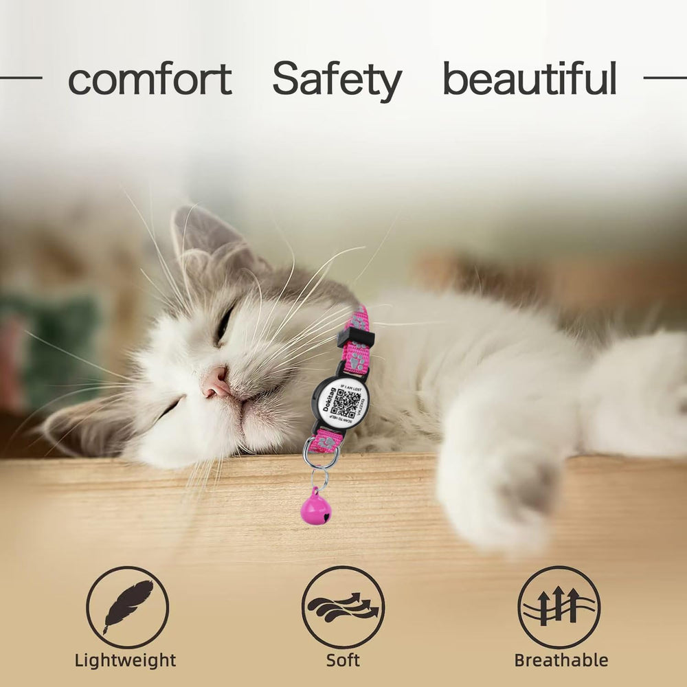 Dokitag adjustable collar measures 19–31 cm for kittens.