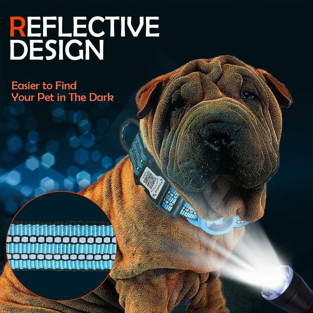 Dokitag reflective safety features illuminate evening strolls.