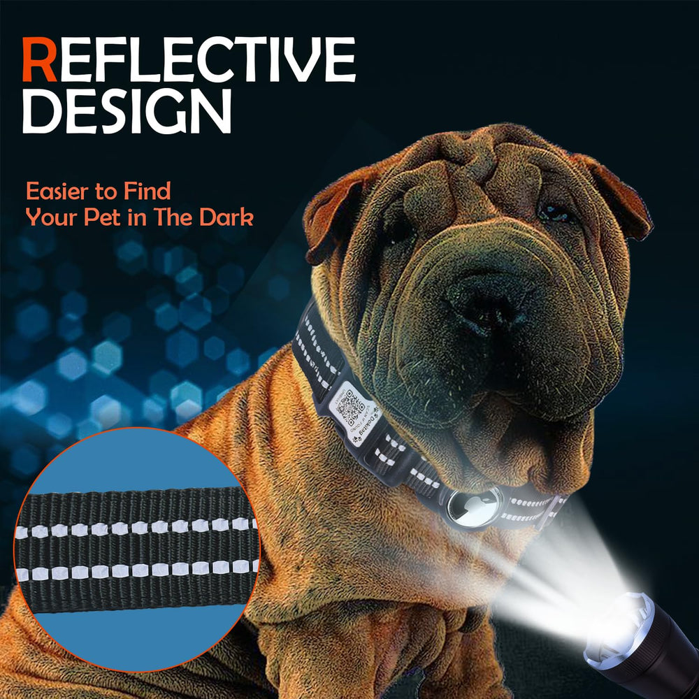 Dokitag night-time reflective stitching increases visibility.