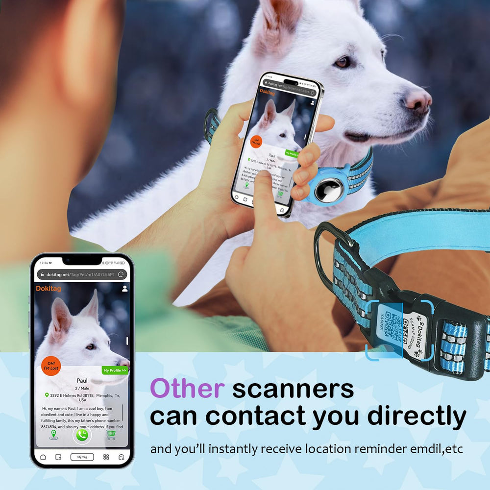 Dokitag quick-release buckle ensures easy emergencies removal.