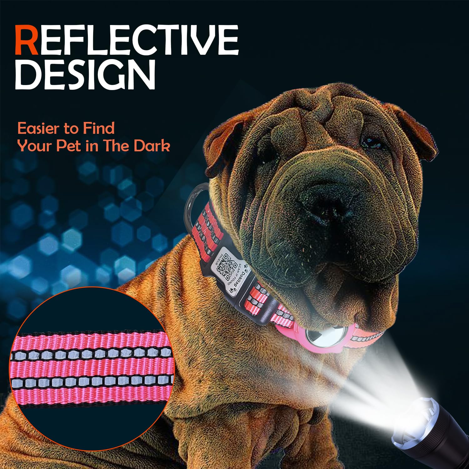 Dokitag safety-lock buckle adds emergency shutoff for enhanced collar security.