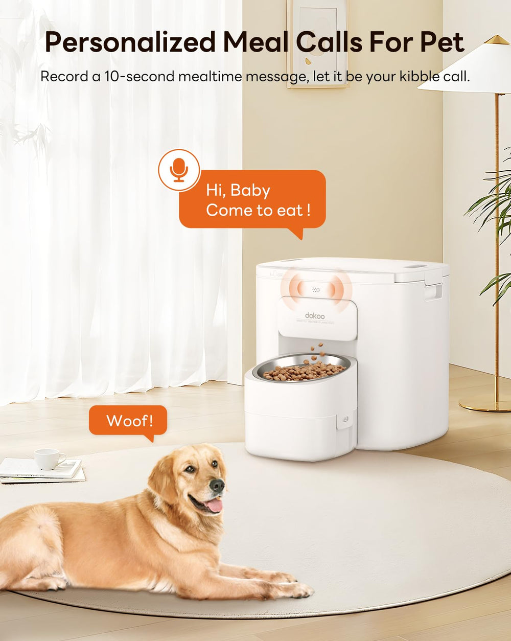 Dokoo 15L feeder-stainless-steel-bowl offers durable, easy-to-clean design