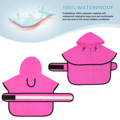 Dolitego adjustable dimensions dog raincoat provides snug fit across sizes