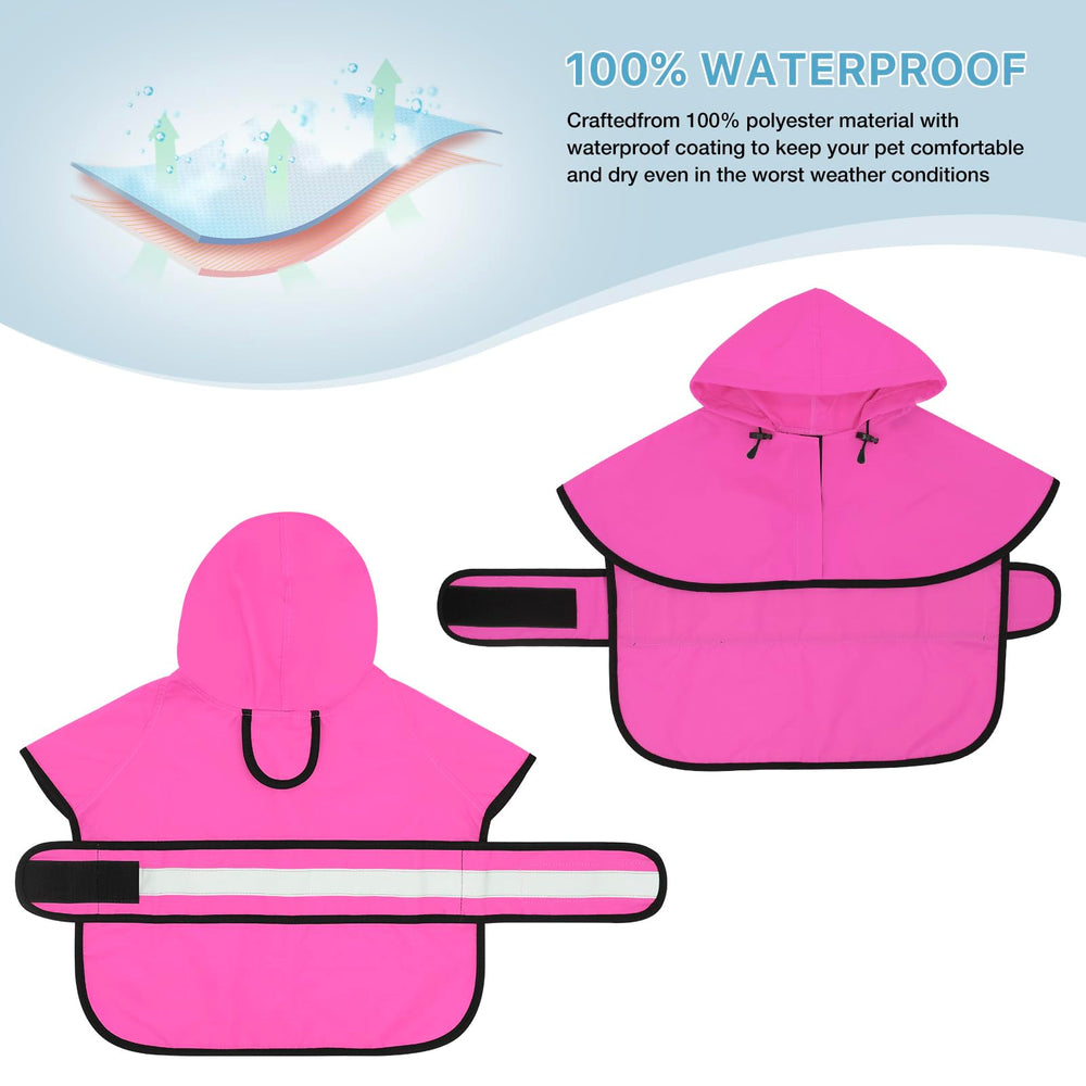 Dolitego dog raincoat leash-hole provides easy leash access for everyday walking.