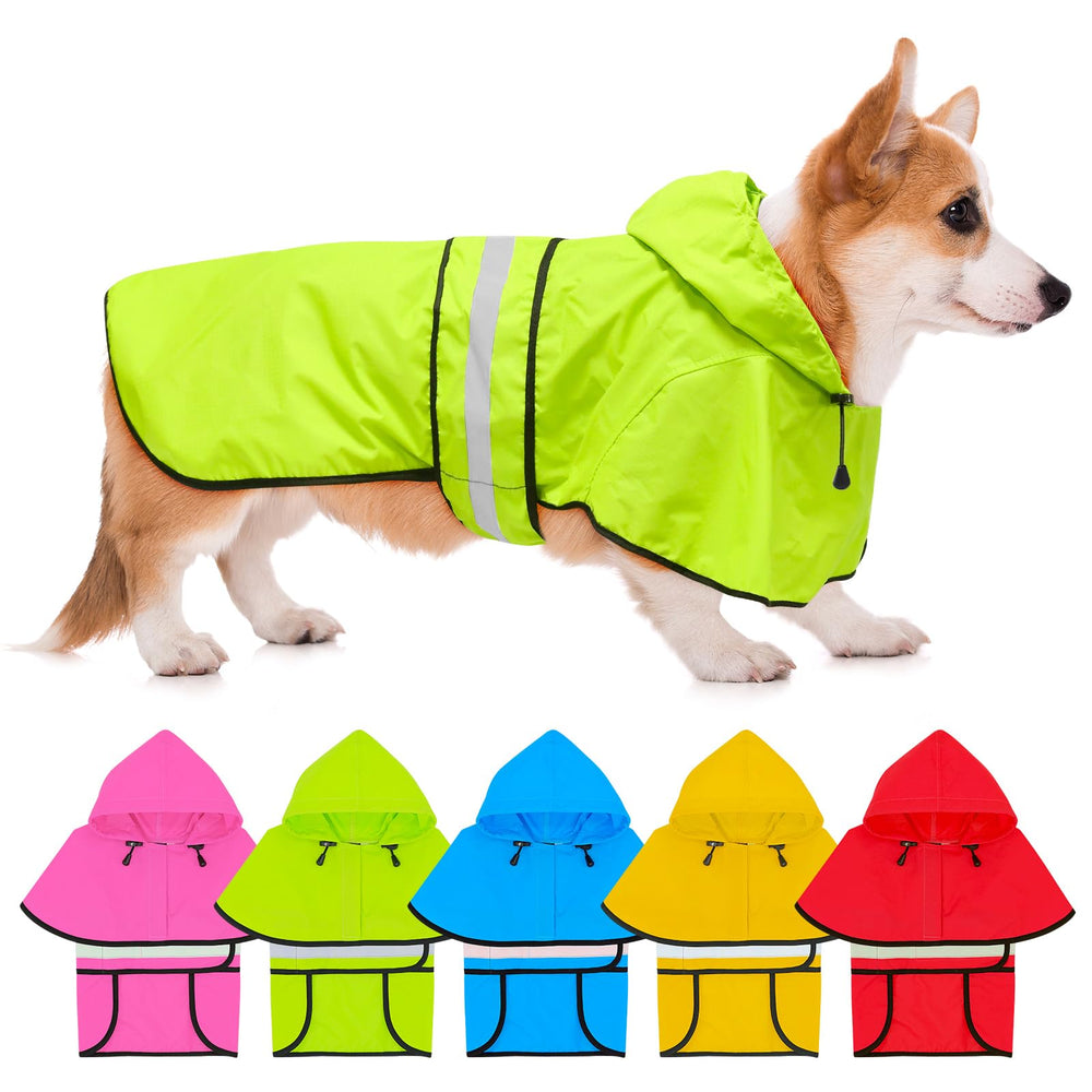 Dolitego dog raincoat lightweight poncho offers comfortable all-day wear.