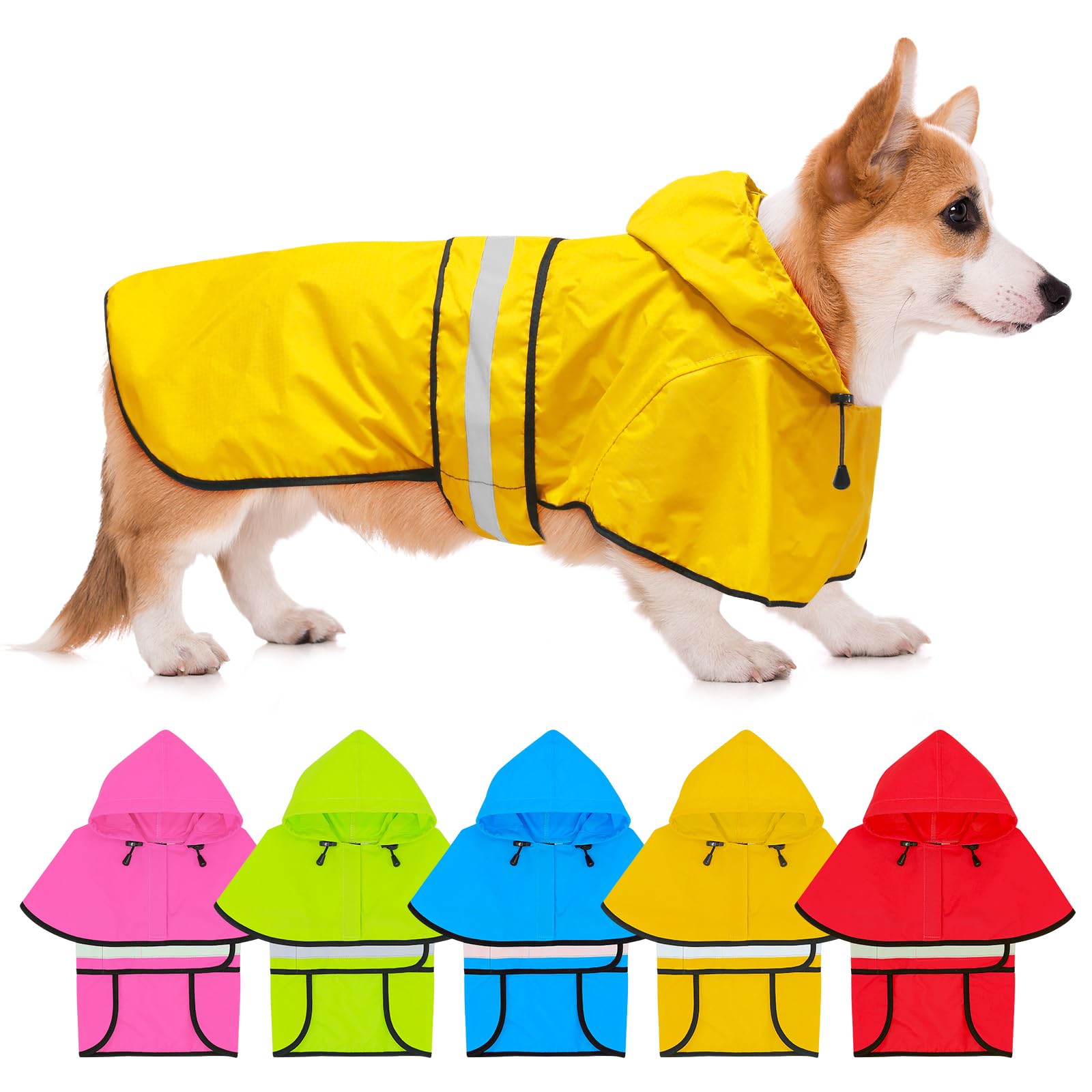 Dolitego dog raincoat suitable for small, medium, and large dogs.
