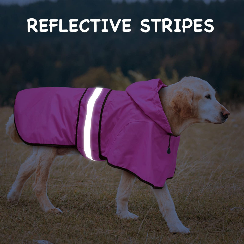 Dolitego dog raincoat waterproof-fabric protects against rain and wind.