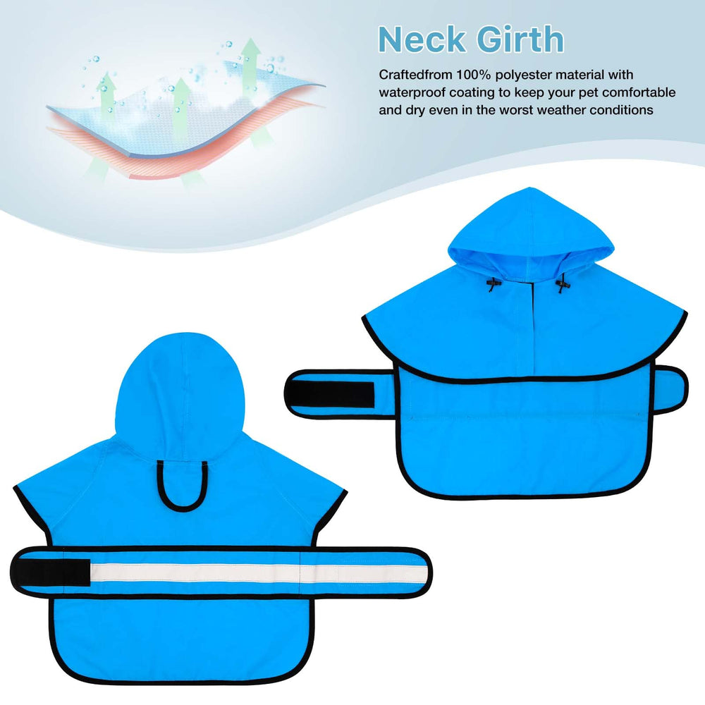 Dolitego coat blue with reflective strips for nighttime visibility